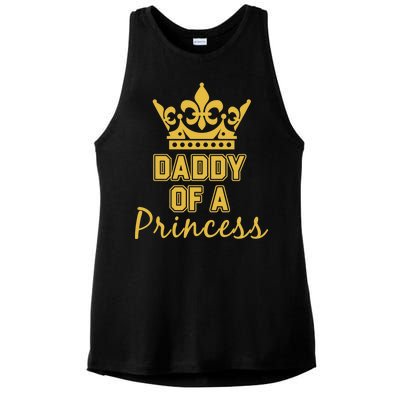 Daddy Of A Princess Family Matching Ladies PosiCharge Tri-Blend Wicking Tank