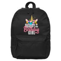 Daddy Of The Birthday Girl 16 in Basic Backpack