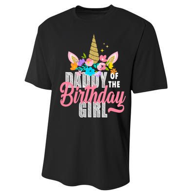 Daddy Of The Birthday Girl Performance Sprint T-Shirt