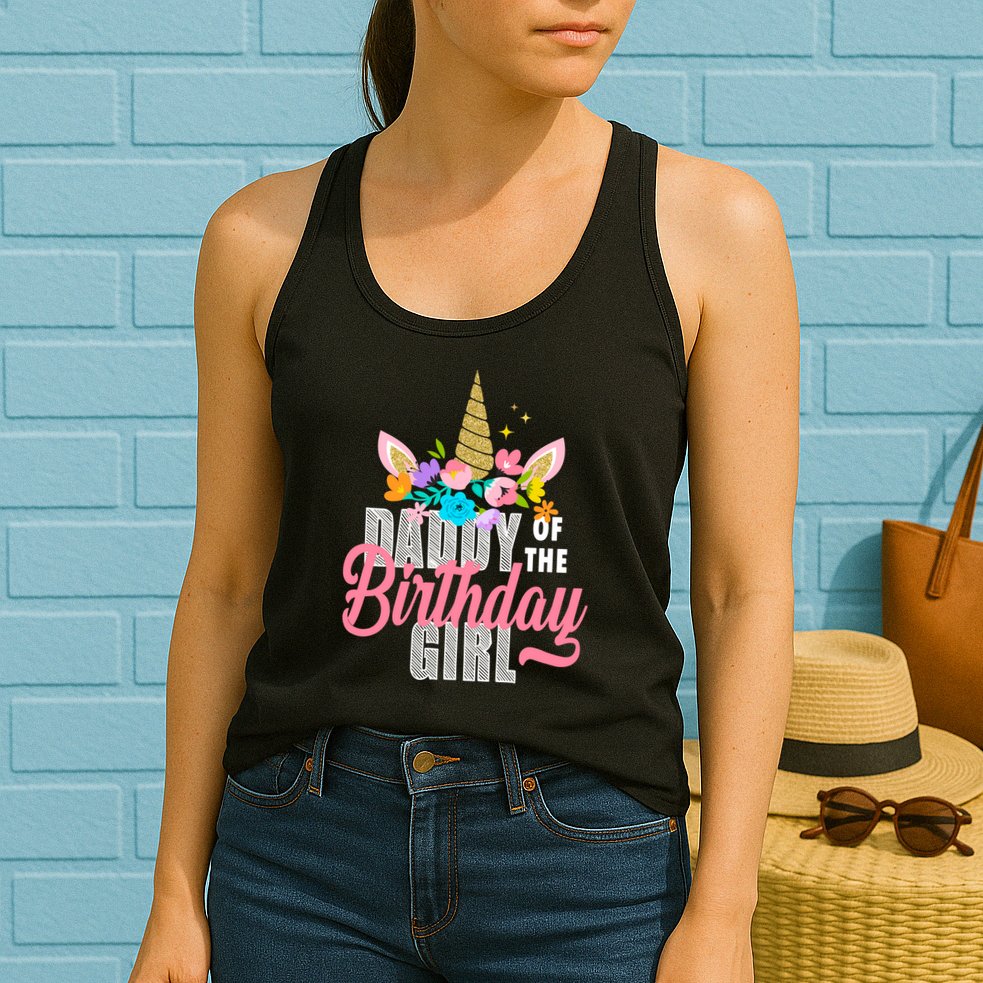 Daddy Of The Birthday Girl Womens Tank Top