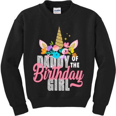 Daddy Of The Birthday Girl Kids Sweatshirt