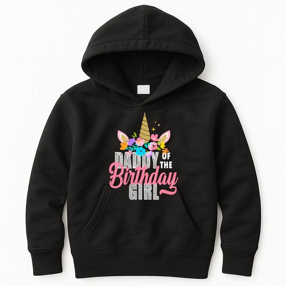 Daddy Of The Birthday Girl Kids Hoodie