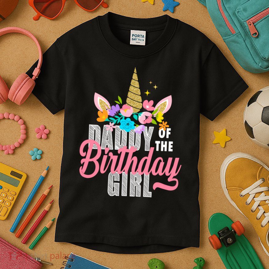 Daddy Of The Birthday Girl Kids T-Shirt