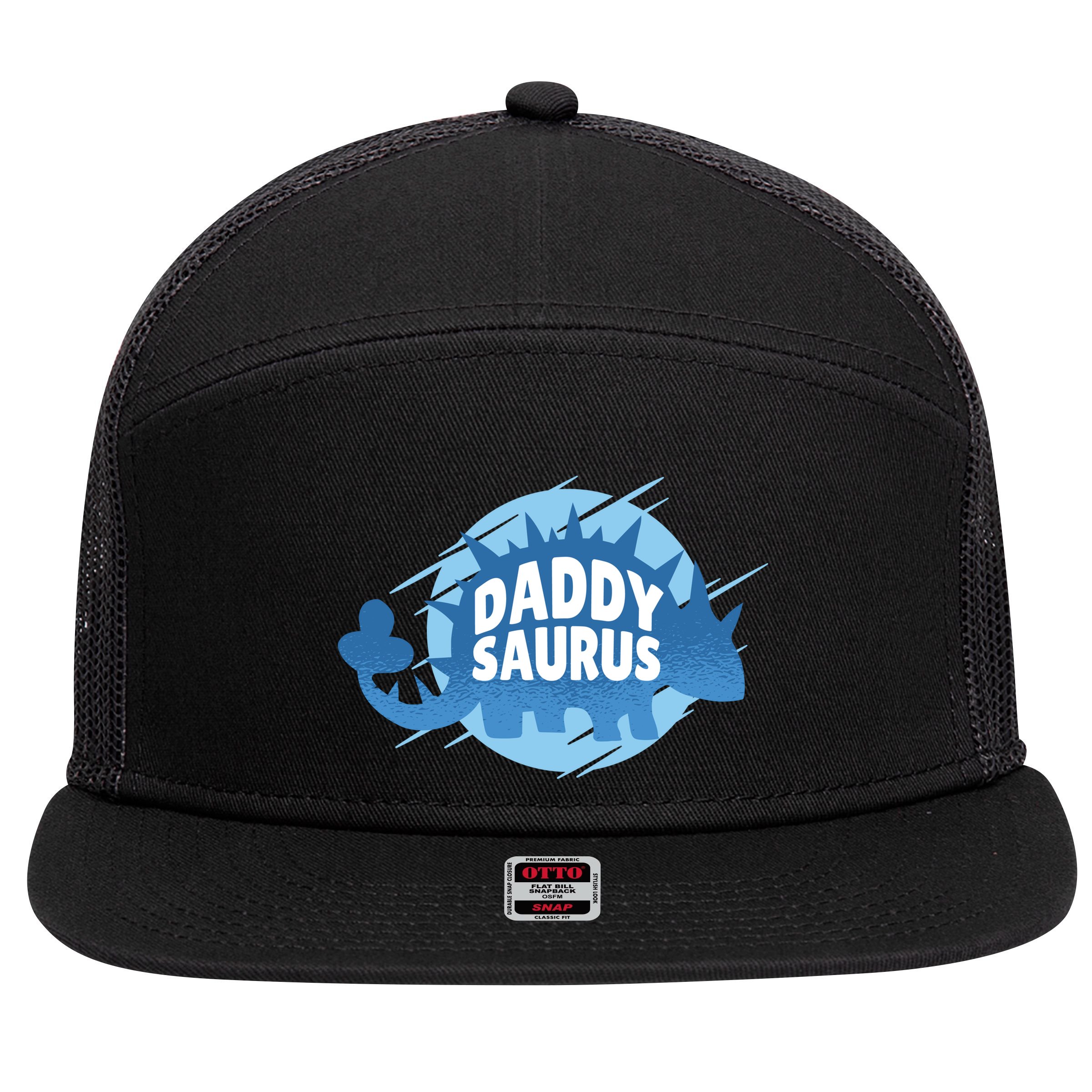 Daddy Saurus 7 Panel Mesh Trucker Snapback Hat