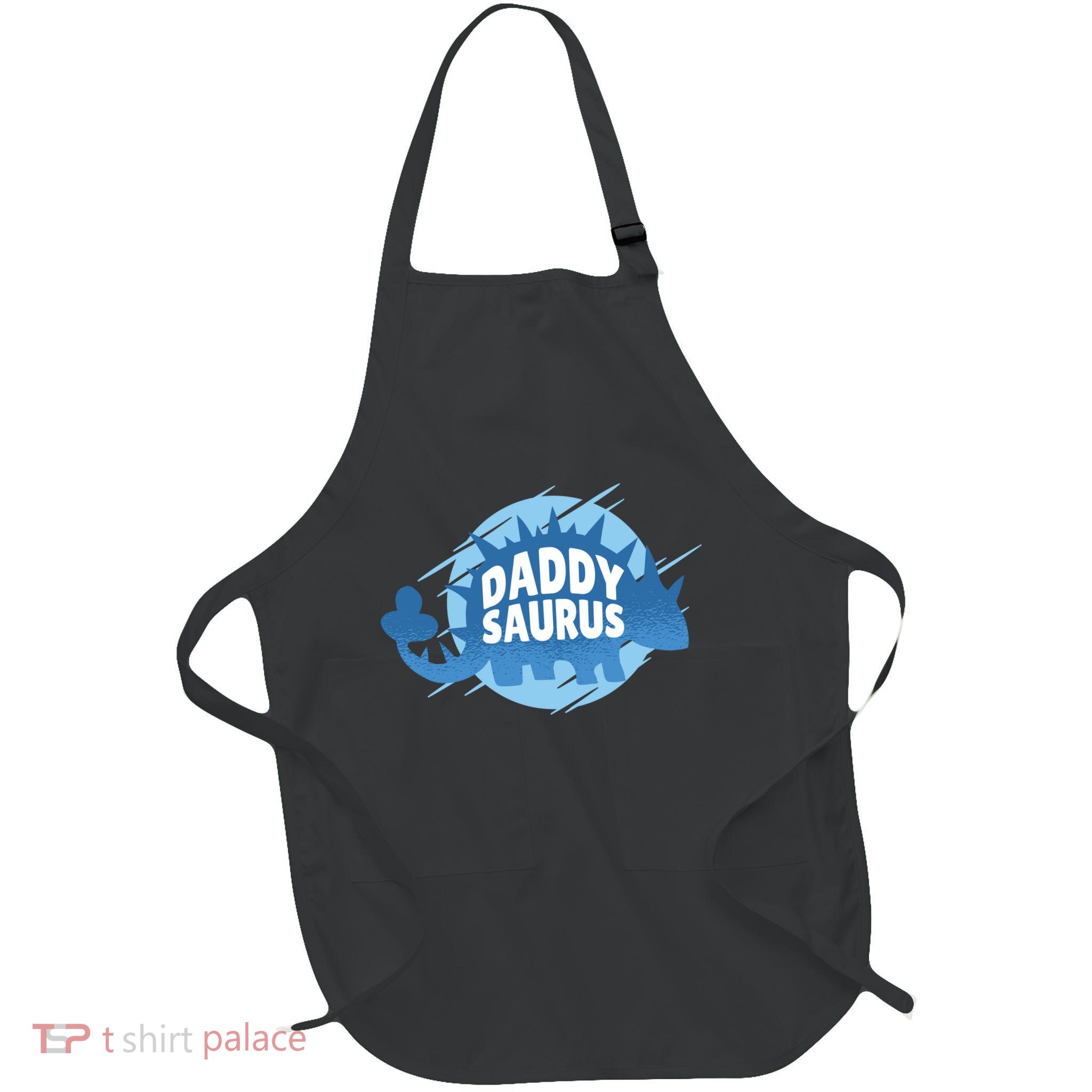 Daddy Saurus Full-Length Apron With Pockets