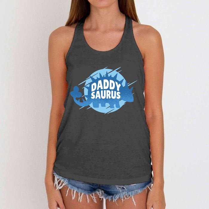 Daddy Saurus Women's Knotted Racerback Tank