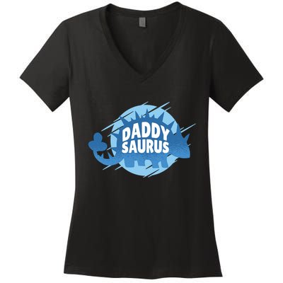 Daddy Saurus Women's V-Neck T-Shirt