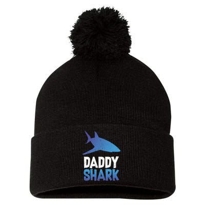 Daddy Shark Pom Pom 12in Knit Beanie