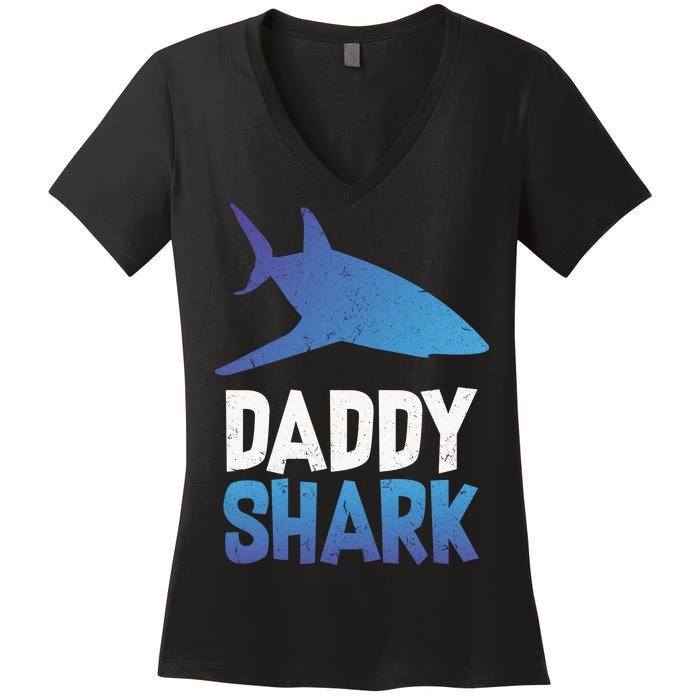 Daddy Shark Women's V-Neck T-Shirt