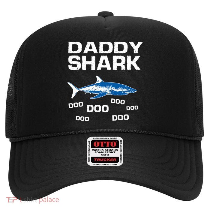 Daddy Shark Doo High Crown Mesh Back Trucker Hat