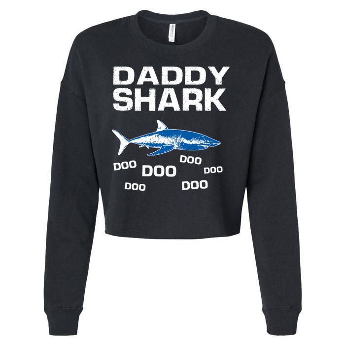Daddy Shark Doo Cropped Pullover Crew