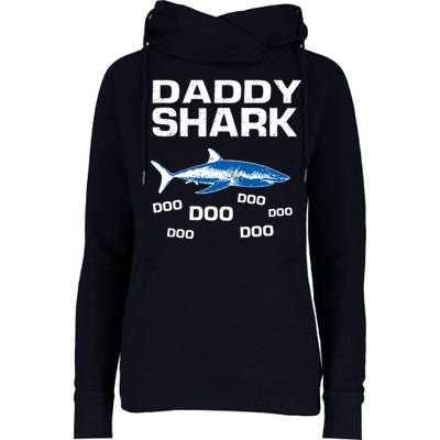 Daddy Shark Doo Womens Funnel Neck Pullover Hood