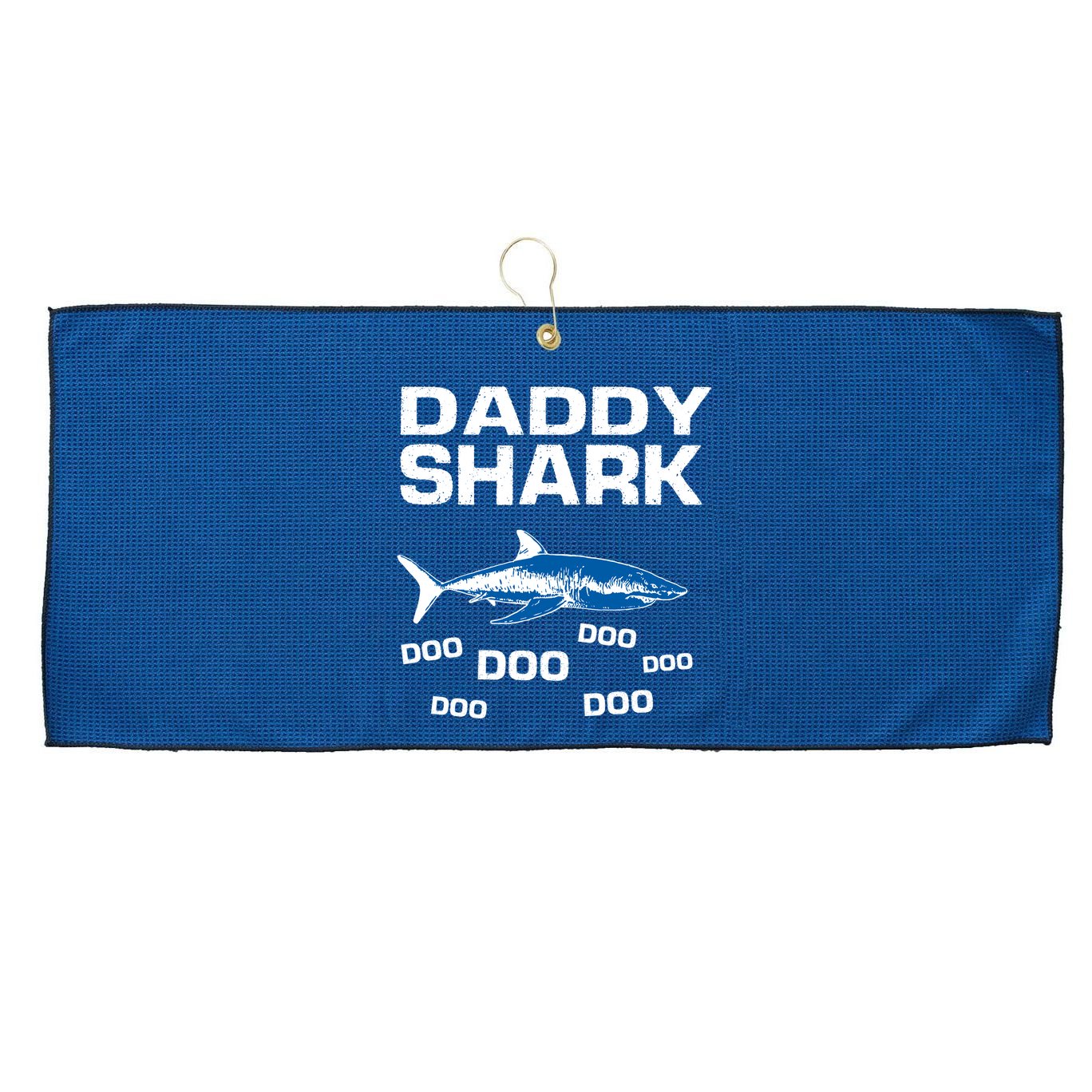Daddy Shark Doo Large Microfiber Waffle Golf Towel