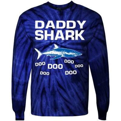 Daddy Shark Doo Tie-Dye Long Sleeve Shirt