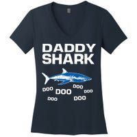 Daddy Shark Doo Women's V-Neck T-Shirt