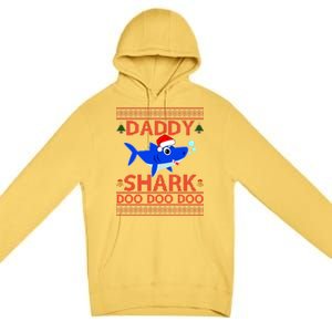 Daddy Shark Doo Doo Cute Ugly Christmas Premium Pullover Hoodie