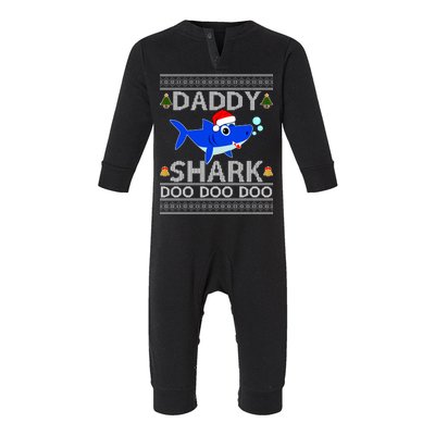 Daddy Shark Doo Doo Cute Ugly Christmas Infant Fleece One Piece