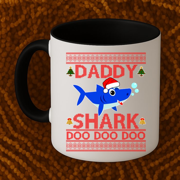 Daddy Shark Doo Doo Cute Ugly Christmas Mug