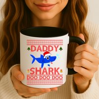 Daddy Shark Doo Doo Cute Ugly Christmas Mug