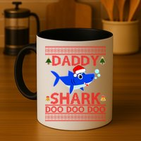 Daddy Shark Doo Doo Cute Ugly Christmas Mug