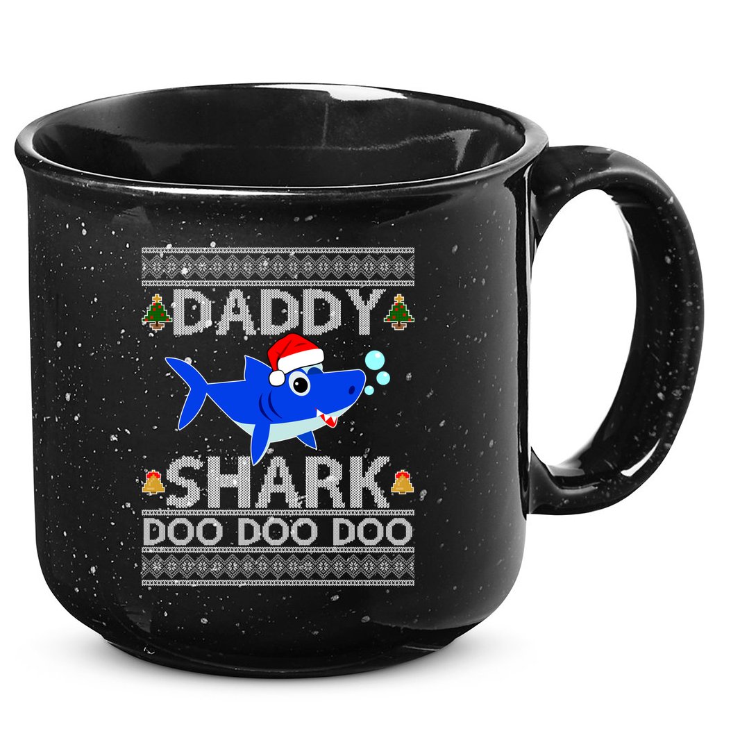 Daddy Shark Doo Doo Cute Ugly Christmas 15oz Campfire Ceramic Mug