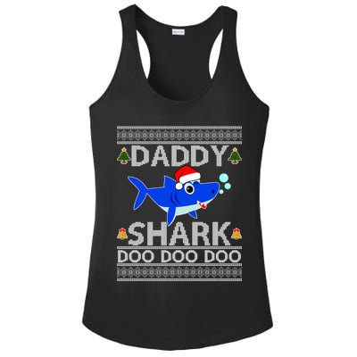 Daddy Shark Doo Doo Cute Ugly Christmas Ladies PosiCharge Competitor Racerback Tank