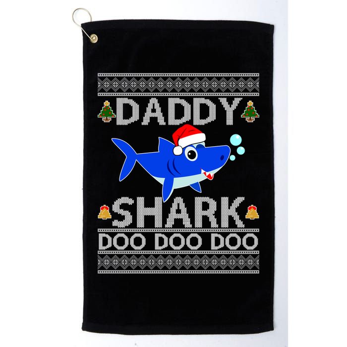 Daddy Shark Doo Doo Cute Ugly Christmas Golf Towel