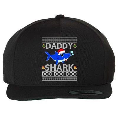 Daddy Shark Doo Doo Cute Ugly Christmas Wool Snapback Cap