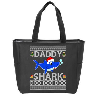 Daddy Shark Doo Doo Cute Ugly Christmas Zip Tote Bag