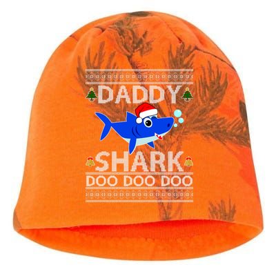 Daddy Shark Doo Doo Cute Ugly Christmas Kati - Camo Knit Beanie