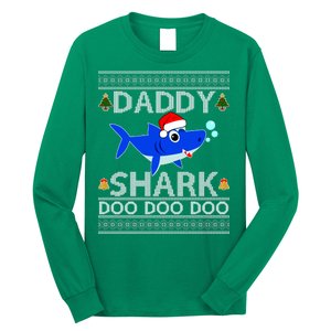 Daddy Shark Doo Doo Cute Ugly Christmas Long Sleeve Shirt