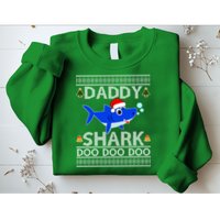 Daddy Shark Doo Doo Cute Ugly Christmas Sweatshirt