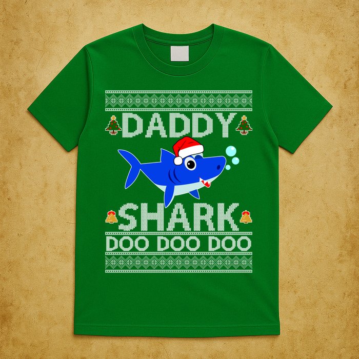 Daddy Shark Doo Doo Cute Ugly Christmas T-Shirt