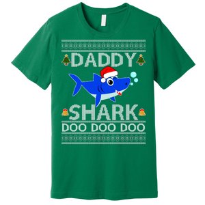 Daddy Shark Doo Doo Cute Ugly Christmas Premium T-Shirt