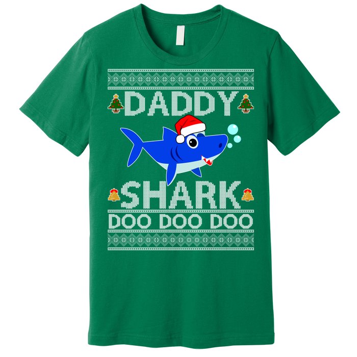 Daddy Shark Doo Doo Cute Ugly Christmas Premium T-Shirt