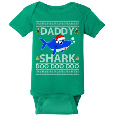 Daddy Shark Doo Doo Cute Ugly Christmas Baby Bodysuit