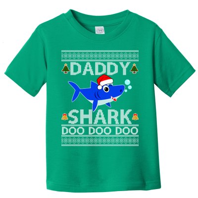 Daddy Shark Doo Doo Cute Ugly Christmas Toddler T-Shirt