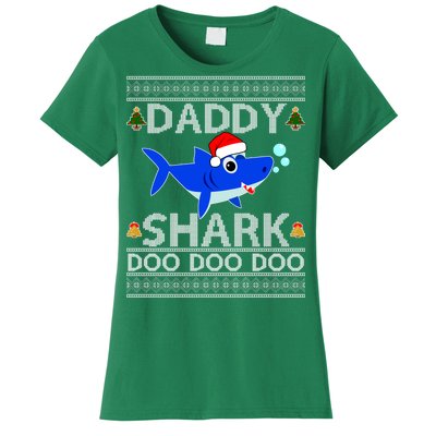 Daddy Shark Doo Doo Cute Ugly Christmas Women's T-Shirt