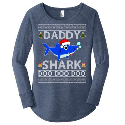 Daddy Shark Doo Doo Cute Ugly Christmas Women's Perfect Tri Tunic Long Sleeve Shirt