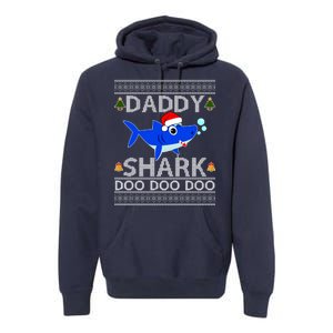 Daddy Shark Doo Doo Cute Ugly Christmas Premium Hoodie