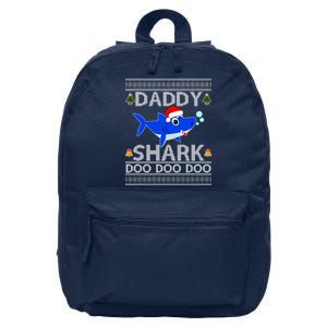 Daddy Shark Doo Doo Cute Ugly Christmas 16 in Basic Backpack