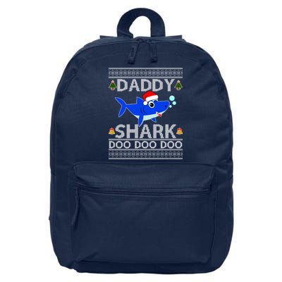 Daddy Shark Doo Doo Cute Ugly Christmas 16 in Basic Backpack