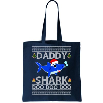 Daddy Shark Doo Doo Cute Ugly Christmas Tote Bag