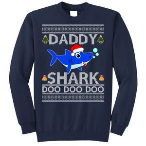 Daddy Shark Doo Doo Cute Ugly Christmas Tall Sweatshirt