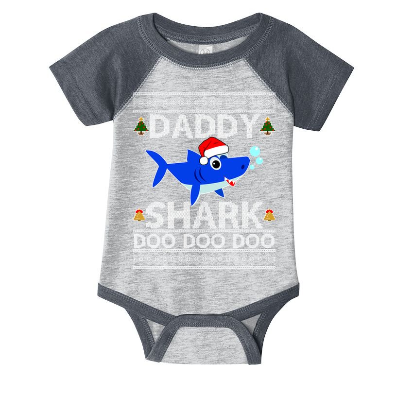 Daddy Shark Doo Doo Cute Ugly Christmas Infant Baby Jersey Bodysuit