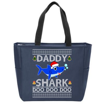 Daddy Shark Doo Doo Cute Ugly Christmas Zip Tote Bag