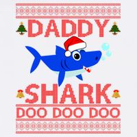 Daddy Shark Doo Doo Cute Ugly Christmas Garment-Dyed Sweatshirt
