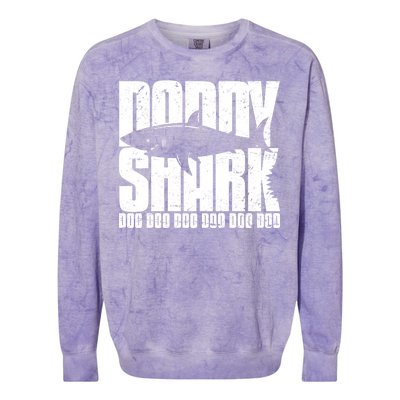 Daddy Shark Doo Doo Doo Colorblast Crewneck Sweatshirt