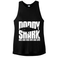 Daddy Shark Doo Doo Doo Ladies PosiCharge Tri-Blend Wicking Tank