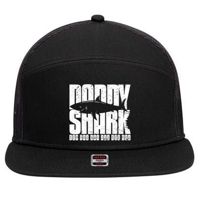 Daddy Shark Doo Doo Doo 7 Panel Mesh Trucker Snapback Hat